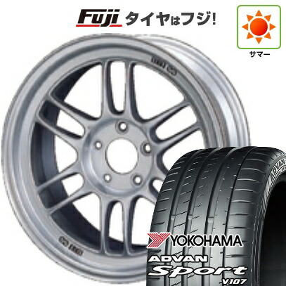 【パンク保証付き】【新品国産車用5穴114.3】 夏タイヤ ホイール4本セット 225/45R18 ヨコハマ アドバン スポーツ V107(限定) ENKEI エンケイ Racing RP-F1 8J 18インチ(送料無料)