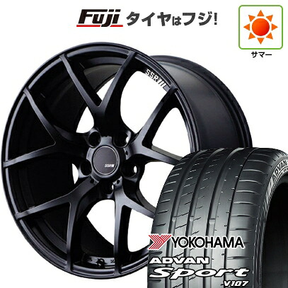【パンク保証付き】【新品国産車用5穴114.3】 夏タイヤ ホイール4本セット 225/45R18 ヨコハマ アドバン スポーツ V107(限定) SSR GT GTV03 7.5J 18インチ(送料無料)