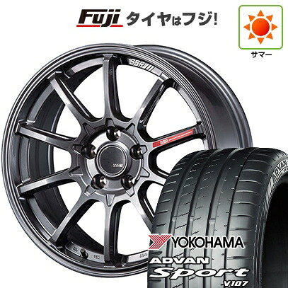 【パンク保証付き】【新品国産車用5穴114.3】 夏タイヤ ホイール4本セット 225/45R18 ヨコハマ アドバン スポーツ V107(限定) SSR GT GTV05 7.5J 18インチ(送料無料)