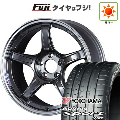 【パンク保証付き】【新品国産車用5穴114.3】 夏タイヤ ホイール4本セット 225/45R18 ヨコハマ アドバン スポーツ V107(限定) SSR GT GTX03 8J 18インチ(送料無料)