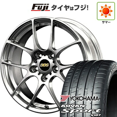 【パンク保証付き】【新品国産車用5穴114.3】 夏タイヤ ホイール4本セット 225/45R18 ヨコハマ アドバン スポーツ V107(限定) BBS JAPAN RF 8J 18インチ(送料無料)