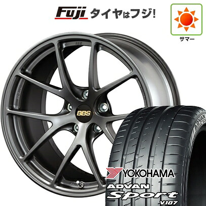 【パンク保証付き】【新品国産車用5穴114.3】 夏タイヤ ホイール4本セット 225/45R18 ヨコハマ アドバン スポーツ V107(限定) BBS JAPAN RI-A 8J 18インチ(送料無料)