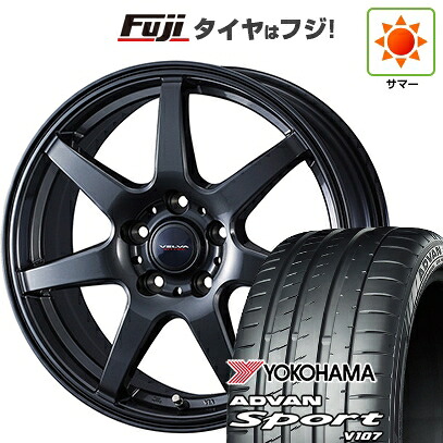 【パンク保証付き】【新品国産車用5穴114.3】 夏タイヤ ホイール4本セット 225/45R18 ヨコハマ アドバン スポーツ V107(限定) WEDS ウェッズ ヴェルバ ワンダー 8J 18インチ(送料無料)