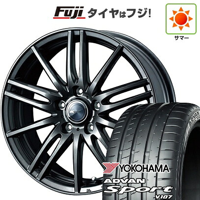 【パンク保証付き】【新品国産車用5穴114.3】 夏タイヤ ホイール4本セット 225/45R18 ヨコハマ アドバン スポーツ V107(限定) WEDS ウェッズ ザミック ティート 7.5J 18インチ(送料無料)|フジ スペシャルセレクション