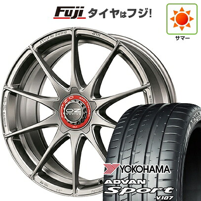 【パンク保証付き】【新品国産車用5穴114.3】 夏タイヤ ホイール4本セット 225/45R18 ヨコハマ アドバン スポーツ V107(限定) OZ フォーミュラHLT 8J 18インチ(送料無料)