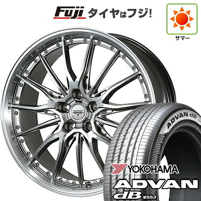 【新品国産車用5穴114.3】 夏タイヤ ホイール4本セット 245/40R21 ヨコハマ アドバン dB V553 トピー ドルフレン ヒューバー 8.5J 21インチ(送料無料)