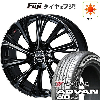 【新品】40系アルファード/ヴェルファイア用 夏タイヤ ホイール4本セット 225/55R19 ヨコハマ アドバン dB V553 WEDS ウェッズ レオニス JG BK/SCマシニング トヨタ・レクサス車専用 7J 19インチ(送料無料)｜フジ スペシャルセレクション