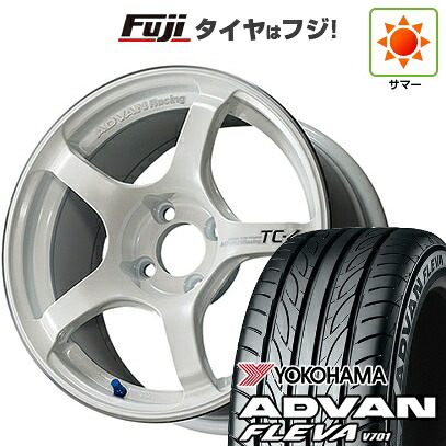 【新品国産車用5穴114.3】 夏タイヤ ホイール4本セット 205/55R16 ヨコハマ アドバン フレバV701 ヨコハマ アドバンレーシング TC-4 7J 16インチ(送料無料)