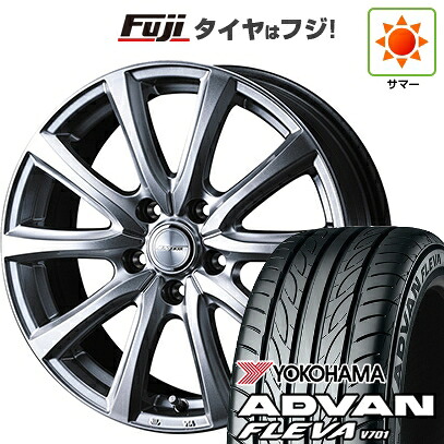 【新品国産車用5穴114.3】 夏タイヤ ホイール4本セット 215/40R18 ヨコハマ アドバン フレバV701 WEDS ウェッズ ジョーカー スマッシュ 7.5J 18インチ(送料無料)｜フジ スペシャルセレクション