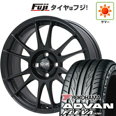 【新品国産車用5穴100】 夏タイヤ ホイール4本セット 205/55R16 ヨコハマ アドバン フレバV701 OZ ウルトラレッジェーラ 7J 16インチ(送料無料)