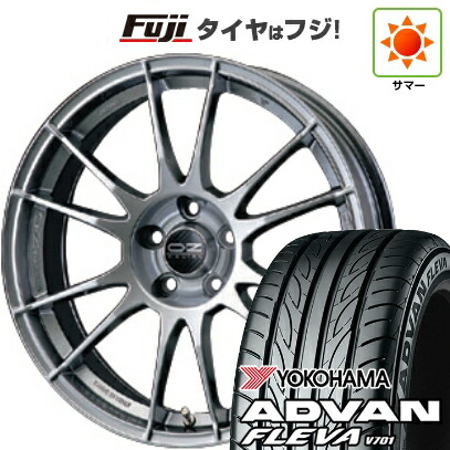 【新品国産車用5穴100】 夏タイヤ ホイール4本セット 215/40R18 ヨコハマ アドバン フレバV701 OZ ウルトラレッジェーラ 7.5J 18インチ(送料無料)