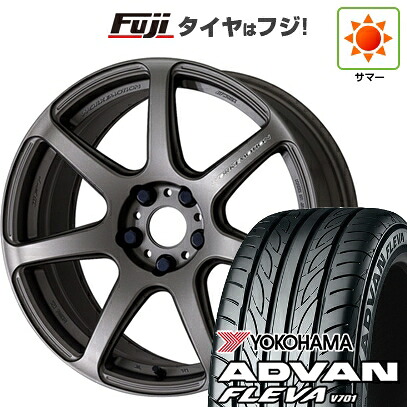 【新品国産車用5穴100】 夏タイヤ ホイール4本セット 215/45R17 ヨコハマ アドバン フレバV701 WORK ワーク エモーション T7R【限定】 7J 17インチ(送料無料)|フジ スペシャルセレクション