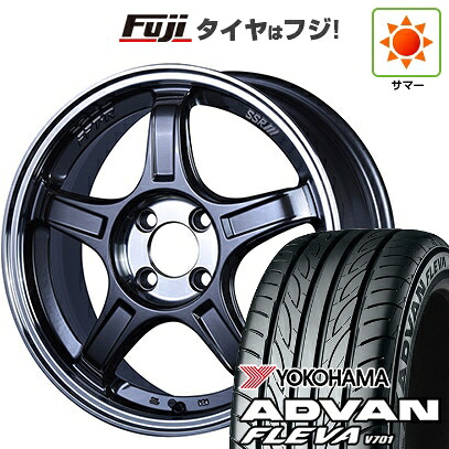 【新品国産車用5穴114.3】 夏タイヤ ホイール4本セット 205/55R17 ヨコハマ アドバン フレバV701 SSR GT GTX03 7J 17インチ(送料無料)