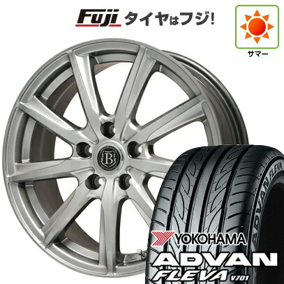 【新品】フリード クロスター 夏タイヤ ホイール4本セット 205/45R17 ヨコハマ アドバン フレバV701 ブランドルライン ボレアノ9 メタリックグレー 7J 17インチ(送料無料)|フジ スペシャルセレクション