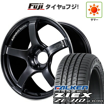 【新品国産車用5穴100】 夏タイヤ ホイール4本セット 225/55R18 ファルケン ジークス ZE310R エコラン(限定) ヨコハマ アドバンレーシング TC-4 8J 18インチ(送料無料) 126,950円