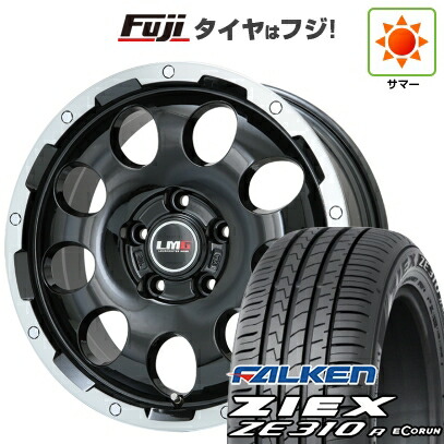 【新品国産車用5穴114.3】 夏タイヤ ホイール4本セット 215/60R17 ファルケン ジークス ZE310R エコラン(限定) レアマイスター LMG CS-9 ブラック/ブラッククリアリム 7.5J 17インチ(送料無料)