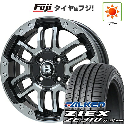 【新品国産車用5穴114.3】 夏タイヤ ホイール4本セット 205/60R16 ファルケン ジークス ZE310R エコラン(限定) ビッグウエイ B-LUGNAS FRD(ブラックポリッシュ/ブラッククリア) 6.5J 16インチ(送料無料)