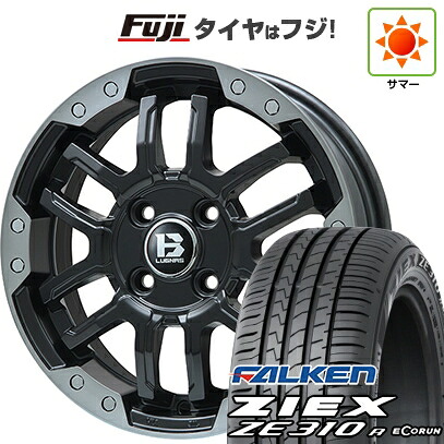 【新品国産車用5穴114.3】 夏タイヤ ホイール4本セット 205/60R16 ファルケン ジークス ZE310R エコラン(限定) ビッグウエイ B-LUGNAS FRD(マットブラック/ブラッククリアリム) 6.5J 16インチ(送料無料)|フジ スペシャルセレクション