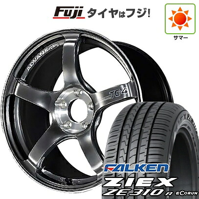 【新品国産車用5穴100】 夏タイヤ ホイール4本セット 225/55R18 ファルケン ジークス ZE310R エコラン(限定) ヨコハマ アドバンレーシング TC-4 SE 8J 18インチ(送料無料)｜フジ スペシャルセレクション