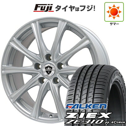 【新品国産車用5穴114.3】 夏タイヤ ホイール4本セット 205/55R17 ファルケン ジークス ZE310R エコラン(限定) エルベ エステローザ MZV シルバー トヨタ車専用 6.5J 17インチ(送料無料)