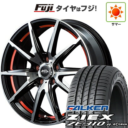 【新品国産車用5穴114.3】 夏タイヤ ホイール4本セット 225/55R18 ファルケン ジークス ZE310R エコラン(限定) MID WHEELS RX-02 7J 18インチ(送料無料)