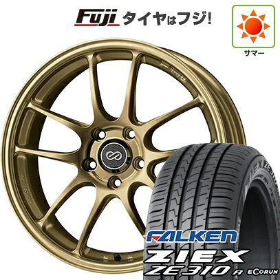 【新品国産車用5穴114.3】 夏タイヤ ホイール4本セット 225/55R18 ファルケン ジークス ZE310R エコラン(限定) ENKEI エンケイ PerformanceLine PF01 8J 18インチ(送料無料)|フジ スペシャルセレクション