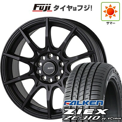 【新品国産車用5穴114.3】 夏タイヤ ホイール4本セット 225/65R17 ファルケン ジークス ZE310R エコラン(限定) ゴジゲン ブラックマン G I 7J 17インチ(送料無料)