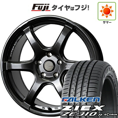 【新品国産車用5穴114.3】 夏タイヤ ホイール4本セット 225/55R18 ファルケン ジークス ZE310R エコラン(限定) ホットスタッフ クロススピード ハイパーエディションRS6 8J 18インチ(送料無料)
