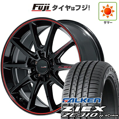 【新品国産車用5穴114.3】 夏タイヤ ホイール4本セット 215/50R17 ファルケン ジークス ZE310R エコラン(限定) MID WHEELS MID RACING R25 Plus 7J 17インチ(送料無料)