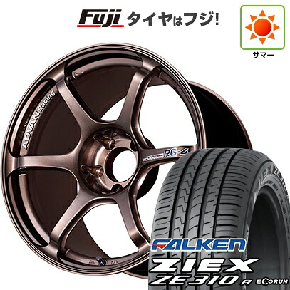 【新品国産車用5穴114.3】 夏タイヤ ホイール4本セット 225/40R18 ファルケン ジークス ZE310R エコラン(限定) ヨコハマ アドバンレーシング RG-4 9J 18インチ(送料無料)|フジ スペシャルセレクション