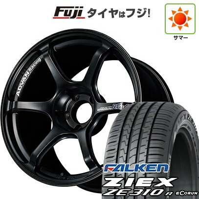 【新品国産車用5穴100】 夏タイヤ ホイール4本セット 225/55R18 ファルケン ジークス ZE310R エコラン(限定) ヨコハマ アドバンレーシング RG-4 8J 18インチ(送料無料)