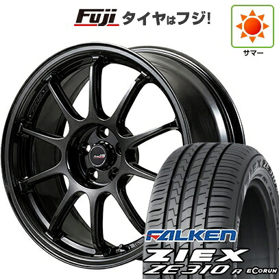 【新品国産車用5穴100】 夏タイヤ ホイール4本セット 215/45R17 ファルケン ジークス ZE310R エコラン(限定) MID WHEELS MID RACING R10 EVO 7.5J 17インチ(送料無料)