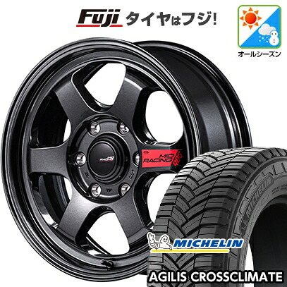 【新品】ハイエース200系 オールシーズンタイヤ ホイール4本セット 215/60R17 109/107T ミシュラン アジリス クロスクライメート MID WHEELS MID RACING R06 6.5J 17インチ(送料無料)