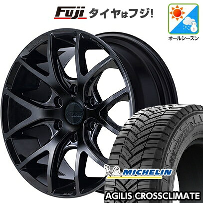 【新品】キャラバン オールシーズンタイヤ ホイール4本セット 215/60R17 109/107T ミシュラン アジリス クロスクライメート エムテクノ M.T.S.JAPAN SSL6 forキャラバン 6.5J 17インチ(送料無料)