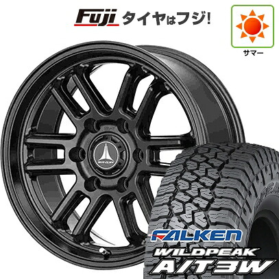 【新品】ハイエース200系 夏タイヤ ホイール4本セット 195/80R15 107/105N ファルケン ワイルドピーク A/T3W テクノピア マッドクリフ EVO 6J 15インチ(送料無料)|フジ スペシャルセレクション