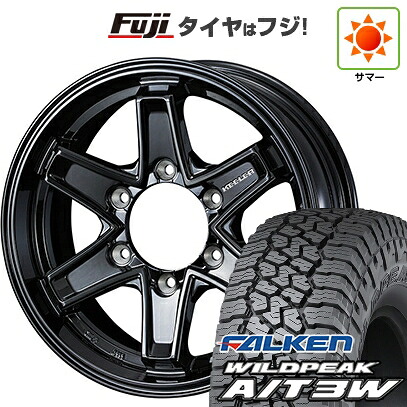 【新品】ハイエース200系 夏タイヤ ホイール4本セット 195/80R15 107/105N ファルケン ワイルドピーク A/T3W WEDS ウェッズアドベンチャー キーラータクティクス グロスブラック 6J 15インチ(送料無料)｜フジ スペシャルセレクション