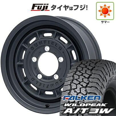 【新品】ジムニー 夏タイヤ ホイール4本セット 175/80R16 ファルケン ワイルドピーク A/T3W ショウワガレージ ガンフィールド 5.5J 16インチ(送料無料)