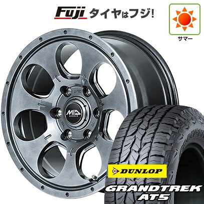 【新品】プラド/ハイラックス 夏タイヤ ホイール4本セット 265/65R17 ダンロップ グラントレック AT5 MID WHEELS マッドエージェント 7.5J 17インチ(送料無料)｜フジ スペシャルセレクション