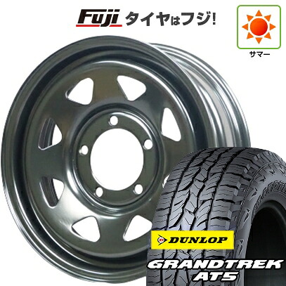 【新品】ジムニー 夏タイヤ ホイール4本セット 175/80R16 ダンロップ グラントレック AT5 コーリン オールドカントリー SS8 5.5J 16インチ(送料無料)