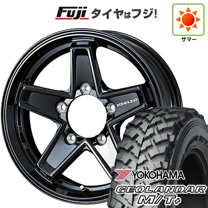 【新品】ジムニー 夏タイヤ ホイール4本セット 215/85R16 ヨコハマ ジオランダー M/T+ G001C WEDS ウェッズアドベンチャー キーラータクティクス グロスブラック 5.5J 16インチ(送料無料)|フジ スペシャルセレクション