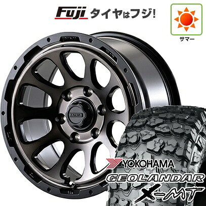 【新品】プラド/ハイラックス 夏タイヤ ホイール4本セット 35X12.5R17 ヨコハマ ジオランダー X-MT G005 モーターファーム ファームD10 8J 17インチ(送料無料)