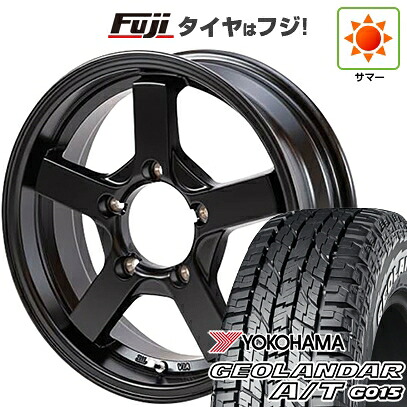 【新品】ジムニー 夏タイヤ ホイール4本セット 185/85R16 ヨコハマ ジオランダー A/T G015 WL/RBL ショウワガレージ X-LINE 5.5J 16インチ(送料無料)|フジ スペシャルセレクション