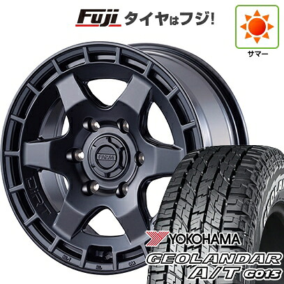 【新品】ハイエース200系 夏タイヤ ホイール4本セット 215/65R16 109/107S ヨコハマ ジオランダー A/T G015 WL/RBL モーターファーム ダートプロップ 7J 16インチ(送料無料)