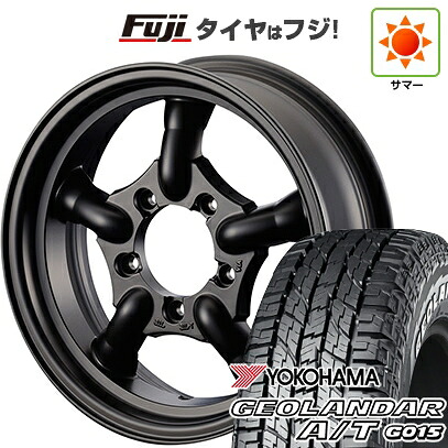 【新品】ジムニー 夏タイヤ ホイール4本セット 185/85R16 ヨコハマ ジオランダー A/T G015 WL/RBL モーターファーム J-トラッド 5.5J 16インチ(送料無料)