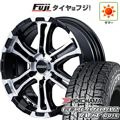 【新品】キャラバン 夏タイヤ ホイール4本セット 215/65R16 109/107S ヨコハマ ジオランダー A/T G015 WL/RBL RAYS レイズ デイトナ FDX-SG 6.5J 16インチ(送料無料)