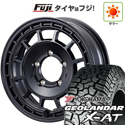 【新品】ジムニーシエラ/ジムニーノマド 夏タイヤ ホイール4本セット 215/70R16 ヨコハマ ジオランダー X-AT G016 RBL モーターファーム クロスバーナー 6J 16インチ(送料無料)｜フジ スペシャルセレクション 102,850円