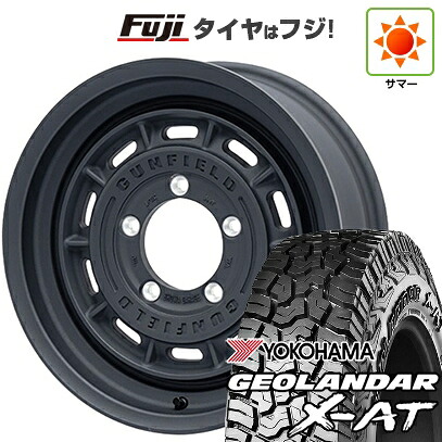 【新品】ジムニー 夏タイヤ ホイール4本セット 195R16C 104/102Q ヨコハマ ジオランダー X-AT G016 OWL ショウワガレージ ガンフィールド 5.5J 16インチ(送料無料)