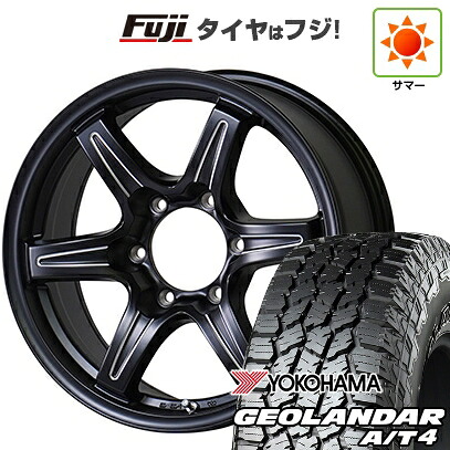 【新品】プラド/ハイラックス 夏タイヤ ホイール4本セット 265/70R17 115 T ヨコハマ ジオランダー A/T4 G018 OWL/RBL TWS グランヴァード NEO ブラックカット 7.5J 17インチ(送料無料)｜フジ スペシャルセレクション
