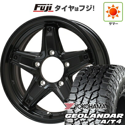 【新品】ジムニー 夏タイヤ ホイール4本セット 215/85R16 ヨコハマ ジオランダー A/T4 G018 RBL レアマイスター LMG エトナ(マットブラック) 5.5J 16インチ(送料無料)