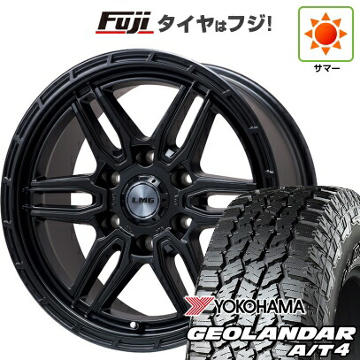 【新品】プラド/ハイラックス 夏タイヤ ホイール4本セット 265/70R17 121/118 S ヨコハマ ジオランダー A/T4 G018 OWL/RBL レアマイスター LMG ベレッタ(マットブラック) 8J 17インチ(送料無料)